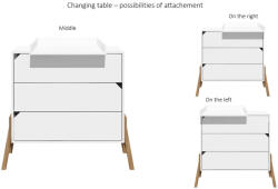  Pelenkázóasztal kiegészítő - fehér (284416)