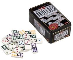  Dominó készlet színes pöttyökkel, fém dobozban, dupla 12-es -695103 Játék