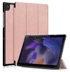 Gigapack Samsung Tab A8 10.5 LTE (2021) GIGAPACK Tok álló, bőr hatású FLIP, asztali tartó, ROZÉARANY (GP-126372) (GP-126372)