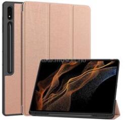 Gigapack Samsung Tab S10 Ultra LTE / Tab S10 Ultra WIFI GIGAPACK Tok álló, bőr hatású aktív FLIP, ceruza tartó, ROZÉARANY (GP-163648) (GP-163648)
