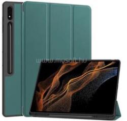 Gigapack Tok álló, bőr hatású (aktív FLIP, oldalra nyíló, TRIFOLD, asztali tartó, ceruza tartó) SÖTÉTZÖLD (GP-163653) (GP-163653)