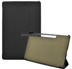 Gigapack Tok álló, bőr hatású (FLIP, oldalra nyíló, TRIFOLD, asztali tartó, ceruza tartó) FEKETE (GP-110199) (GP-110199)