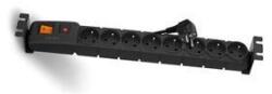 Schrack 19" tápegység 8x230V, 3m, kapcsoló, túláramvédelem, hővédelem, hővédelem, hővédelem (CSRAB-RPX3)