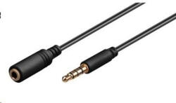 PremiumCord kábel Jack 3, 5mm 4 pin M/F 1m az Apple iPhone, iPad, iPod számára (kjack4mf1)