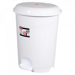 PLANET Pedálos szemetes kuka, műanyag, LUXURY fehér, kivehető kosárral, 50L NO5 (DA503XSZADUP129)