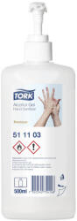 Tork folyékony alkoholos kézfertőtlenítő gél, hordozható pumpás 500ml (12db/karton) (DA503XSZHT511103)