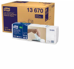 Tork szalvéta adagolós N4 "Xpressnap" Premium Extra soft levélmintás fehér, 2r. , 1/4, 21, 3X33cm, 500db/csg, 4000db/karton (DA503XSZHT13670)