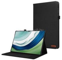 Gigapack Huawei MatePad Pro 12.2 GIGAPACK Tok álló, bőr hatású FLIP, textil hatás, FEKETE (GP-164656) (GP-164656)