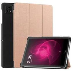 Gigapack T Tablet 5G ( 2023 ) GIGAPACK Tok álló, bőr hatású aktív FLIP, asztali tartó, ROZÉARANY (GP-153195) (GP-153195)