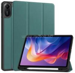 Gigapack Tok álló, bőr hatású (aktív FLIP, oldalra nyíló, TRIFOLD, asztali tartó, ceruza tartó) SÖTÉTZÖLD (GP-171816) (GP-171816)