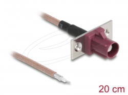 Delock Antenna kábel FAKRA D anya nyílt kábelek RG-316 20 cm 2 előrelyukasztott nyílással (90729) (90729)
