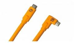 Tether Tools CUC15RT-ORG TetherPro USB-C - USB-C Right Angle narancs kábel (CUC15RT-ORG)