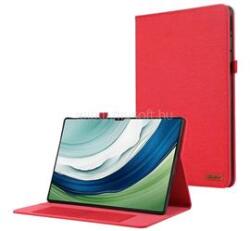 Gigapack Huawei MatePad Pro 12.2 GIGAPACK Tok álló, bőr hatású FLIP, textil hatás, PIROS (GP-164657) (GP-164657)