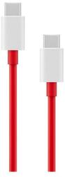 OnePlus warp adatkábel, type-c - type-c, gyorstöltő, 100cm, törésgátló, piros (57983114739B)