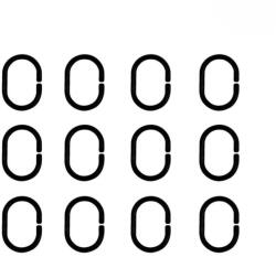 SPIRELLA 12 darabos szett, C-MINNOR, fekete, polipropilén