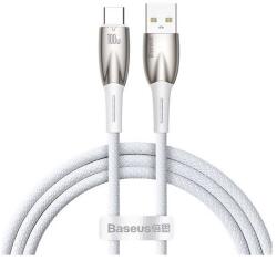 Baseus glimmer adatkábel, usb - type-c, 6a, 100w, gyorstöltő, 100cm, törésgátló, fehér (CADH000402)