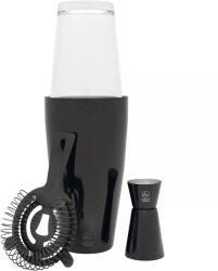 Leopold Vienna Acolon Boston-Shaker készlet, fekete, 3 részes, magasság: 250 mm, átmérő: 95 mm