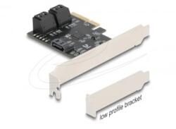 Delock 5 portos SATA vezérlő PCI Express x4 kártya - alacsony profilú formatényező (90890) (90890) - aqua
