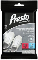 Presto Törlőkendő Fehér Cipőhöz 15 db