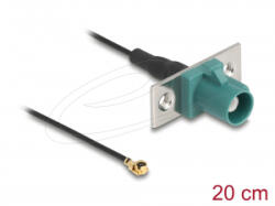 Delock Antennakábel FAKRA E-dugó - MHF I-dugó 1, 13 - 20 cm 2 előre lyukasztott lyukkal (90732) (90732)