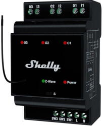 Shelly Releu inteligent Shelly Qubino Wave Pro 3 Z-Wave 3 channel DIN rail relay (54065) - vexio