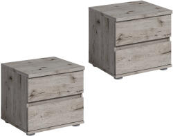 TEMPO KONDELA Éjjeliszekrény, 2Db, Wellington Tölgy, Togos