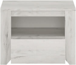 TEMPO KONDELA Éjjeliszekrény Typ 95, Fehér Craft, Angel - fizz