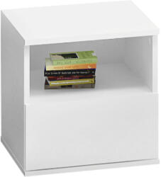 TEMPO KONDELA Éjjeliszekrény, Fehér, Doli