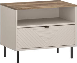 TEMPO KONDELA Éjjeliszekrény, Kasmír/Castello Tölgy, Eyco 1S - fizz