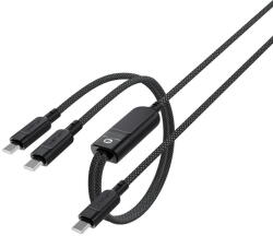 ACEFAST Cablu de Incarcare Type-C la 2x Type-C, 100W, 20V/5A, 480Mb/s, 1.2m, Fast Charge- (C5-11) - Black (KF2349270) - pcone