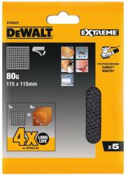 DEWALT csiszolóháló, tépőzáras, 115 x 115 mm, P80 (5 db) DTM3022 (DTM3022)