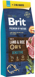  marka niezdefiniowana BRIT Premium By Nature Sensitive bárány 15kg+3kg