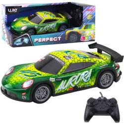 LeanToys RC Távirányítós Versenyautó Világító Zöld Karosszériával - 23059 (23059) (23059)