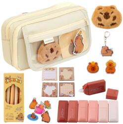 Lean Két Rekeszes Iskolai Tolltartó Zsebekkel És Kiegészítőkkel Capybara 21×12 Cm- 25045 (25045) (25045)