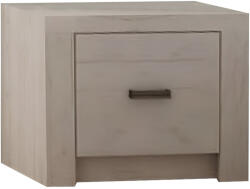 TEMPO KONDELA Éjjeliszekrény, Kőris Fehér, Infinity I-24 - fizz