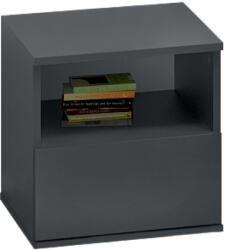 TEMPO KONDELA Éjjeliszekrény, Grafit, Doli