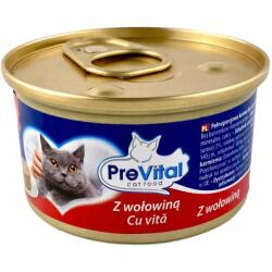 PreVital Mini Konzerv Mousse Felnőtt Macskáknak Marhahússal 85G