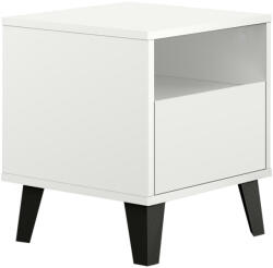 TEMPO KONDELA Éjjeliszekrény, Fehér, Bogan 1S