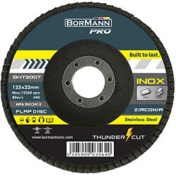 Bormann vágókorong db ''thunder-cut" inox φ125x22 #40 (BHT2007) (BHT2007)
