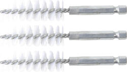 BGS technic Nylonkefe készlet | 16 mm | 1/4" | 3 darabos | a BGS 3078 kefekészlethez (BGS 3078-16-N) (3078-16-N)