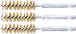 BGS technic Sárgarézkefe készlet | 14 mm | 1/4" | 3 darabos | a BGS 3078 kefekészlethez (BGS 3078-14-M) (3078-14-M)