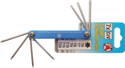 BGS DIY 7 részes Torx összecsukható kulcs készlet, T6 - T20 (BGS 7848) (7848)