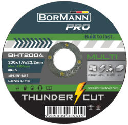 Bormann Vágókorong Φ230x1, 9mm ''THUNDER-CUT" Univerzális (BHT2004) (BHT2004)