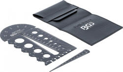 BGS technic Csavar- és menetsablon | metrikus | M3 - M20, 0, 5 - 13, 00 mm (74247) (74247)