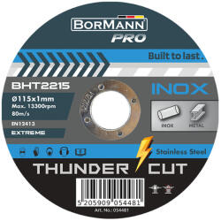 Bormann vágótárcsa inox extra φ115x1mm 50db (BHT2215) (BHT2215)