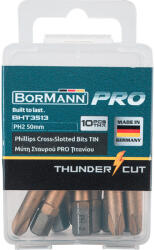 Bormann ph kereszt csavarbehajtó 50mm tin 1/4' c6, 3 10 db (BHT3513) (BHT3513)