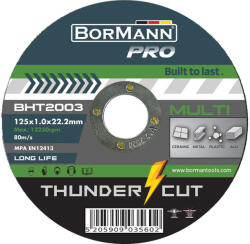 Bormann Vágókorong Φ125x1mm ''THUNDER-CUT" Univerzális (BHT2003) (BHT2003)