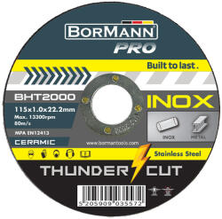 Bormann Kerámia vágókorong Φ115x1mm ''THUNDER-CUT" ΙΝΟΧ (BHT2000) (BHT2000)