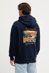 Tommy Hilfiger pamut melegítőfelső sötétkék, nyomott mintás, kapucnis, DM0DM21373 - sötétkék M
