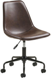 House Nordic Scaun rotativ de birou Monaco, PU, ? maro închis cu picioare negre (1201060)